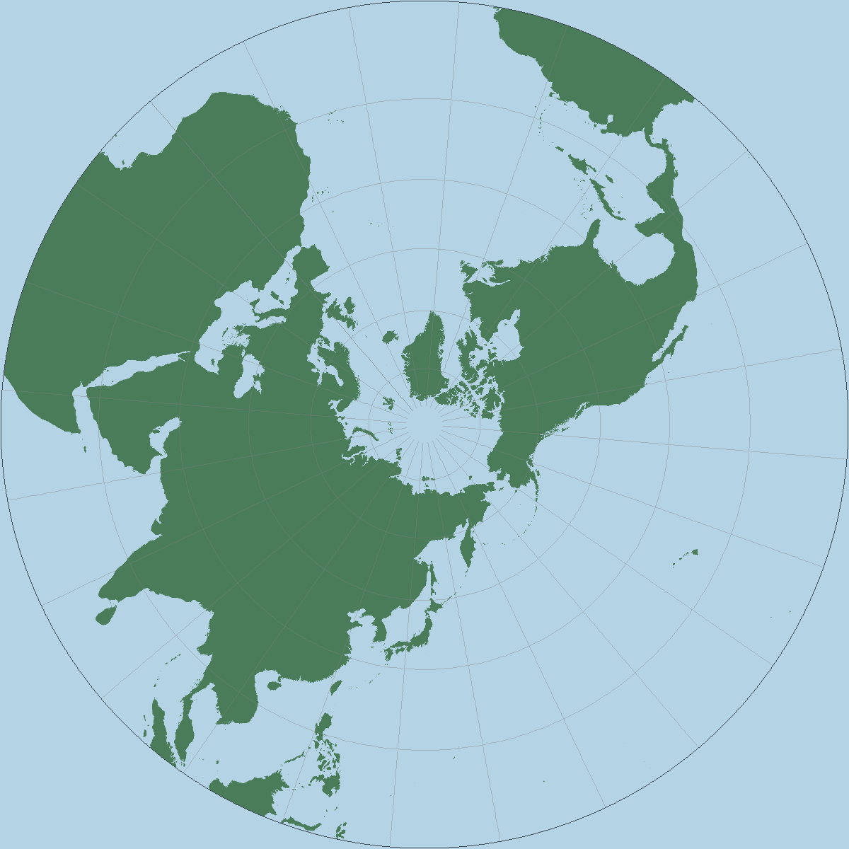 極平射図法